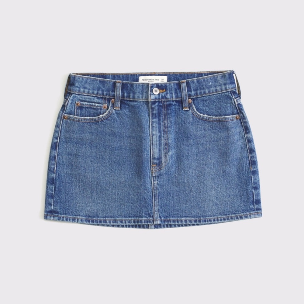 Abercrombie & Fitch Denim Mid Rise Skirt